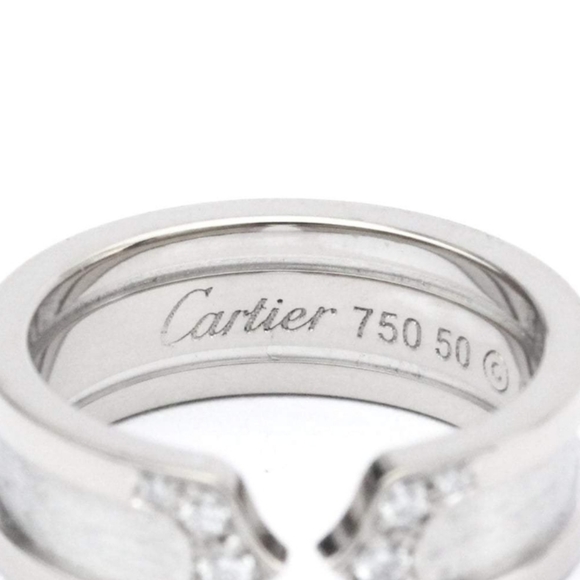 SOLD- Cartier C De Cartier 18K White Gold Diamond Ring - Picture 5 of 12